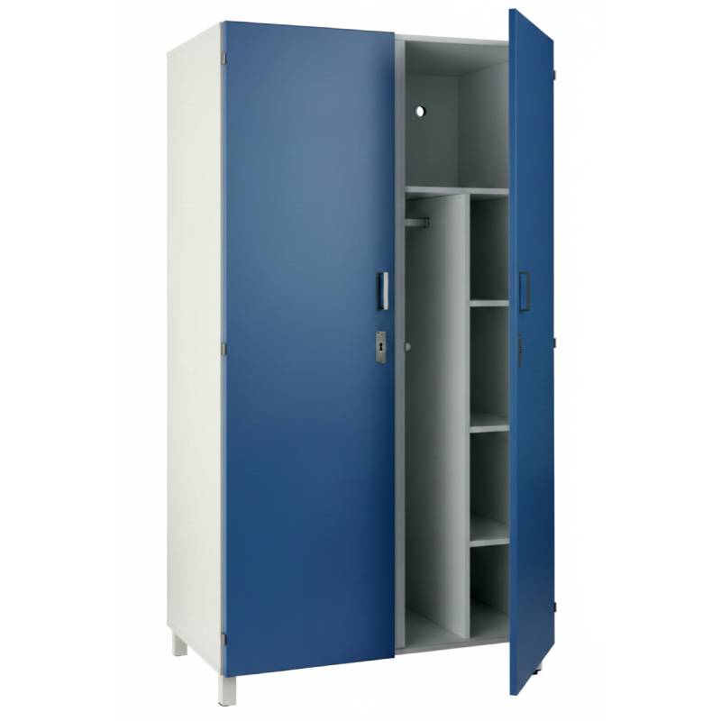 Armoire à linge demi-penderie - demi-lingère - 2 portes