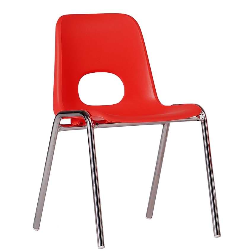 Chaise coque enfant empilable Arthur M2 - Rouge RAL 3020