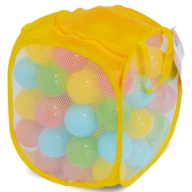 Balles multicolores D. 6,5 cm - Filet 60 balles multicolores