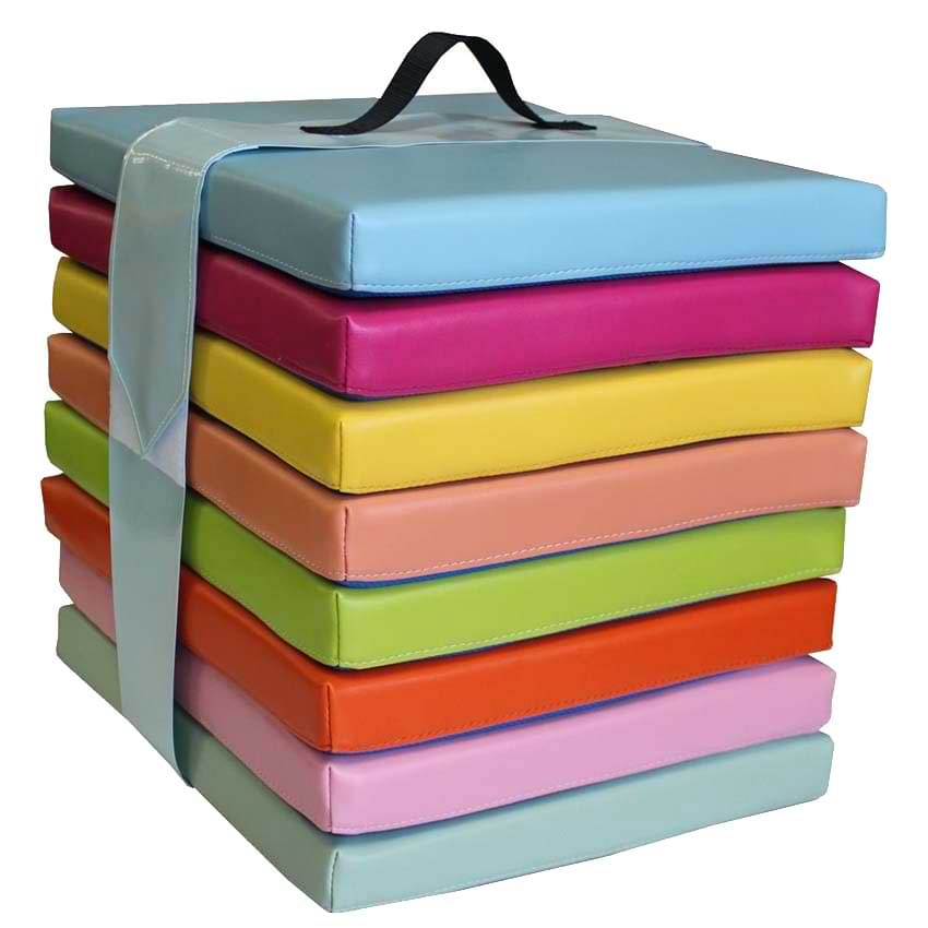 Jeu de 8 coussins 40 X 35 cm - Teintes pastel