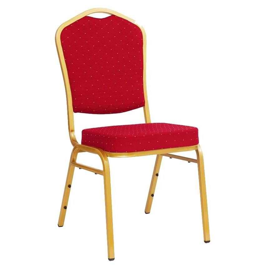 Chaise de banquet Symphonie - Or / Tissu vert palace