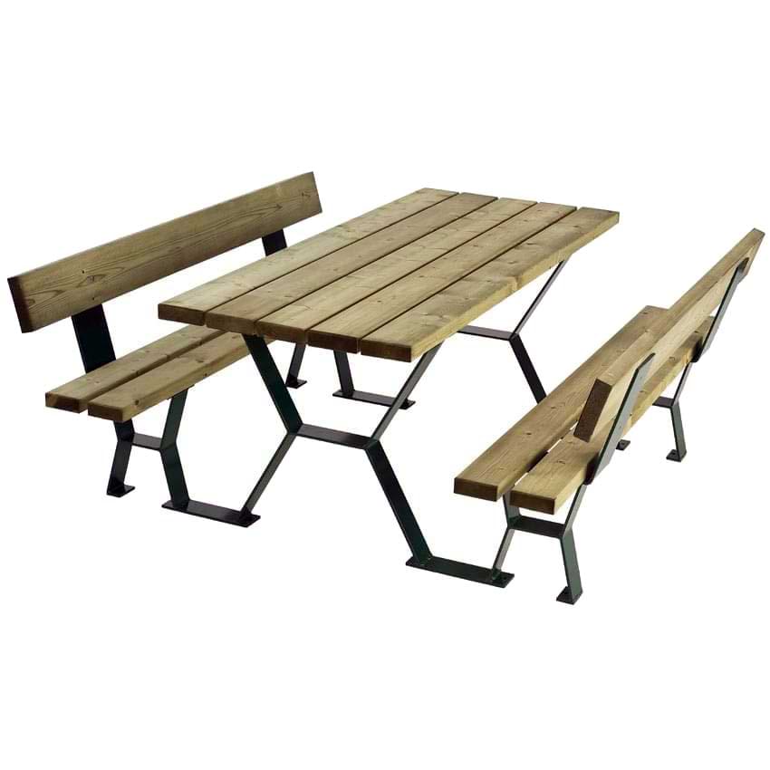 Table pique-nique Vaucluse - Avec dossiers