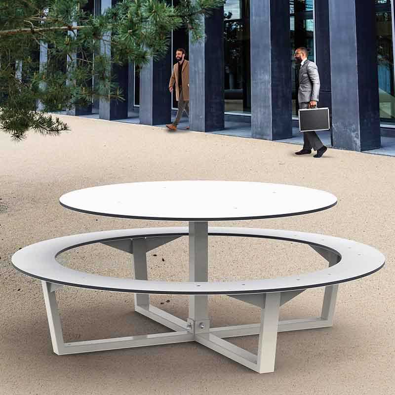 Table circulaire extérieure - Rouge