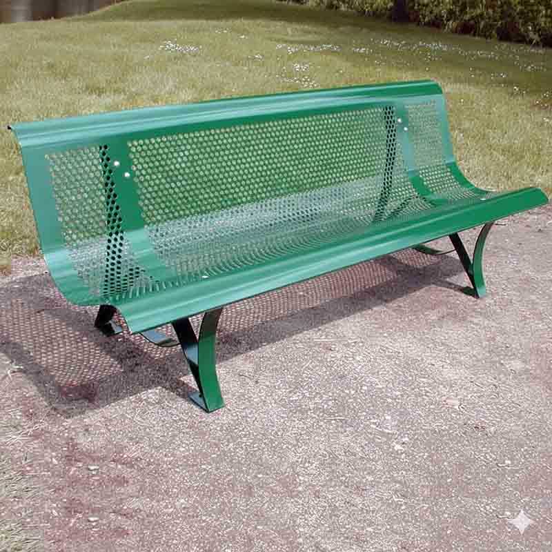 Banc public Métro - Vert RAL 6005