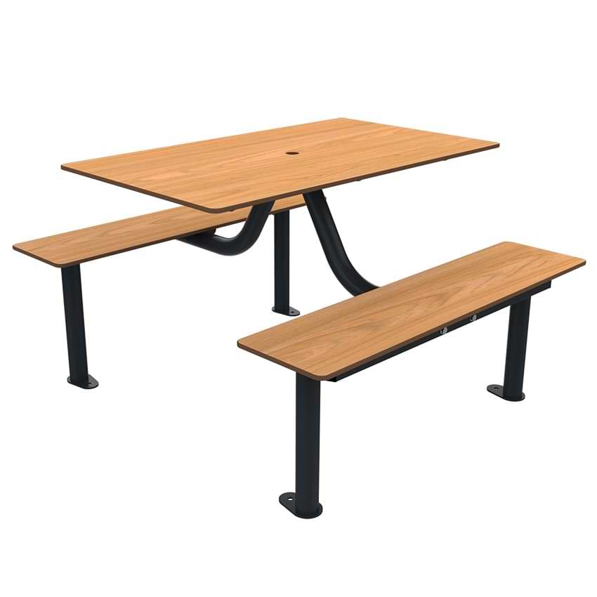 Table pique-nique rectangulaire Mika - 4 places - Teck