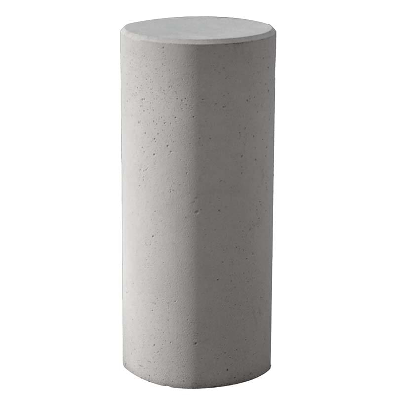 Borne béton anti-stationnement cylindrique - Blanc sablé
