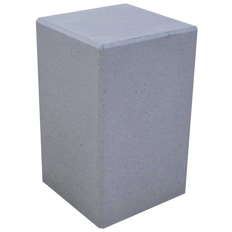Borne béton anti-stationnement carrée - Gris sablé
