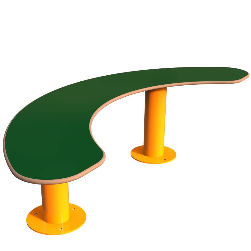 Banc enfant Ninou demi-cercle 3 places H. 350 mm