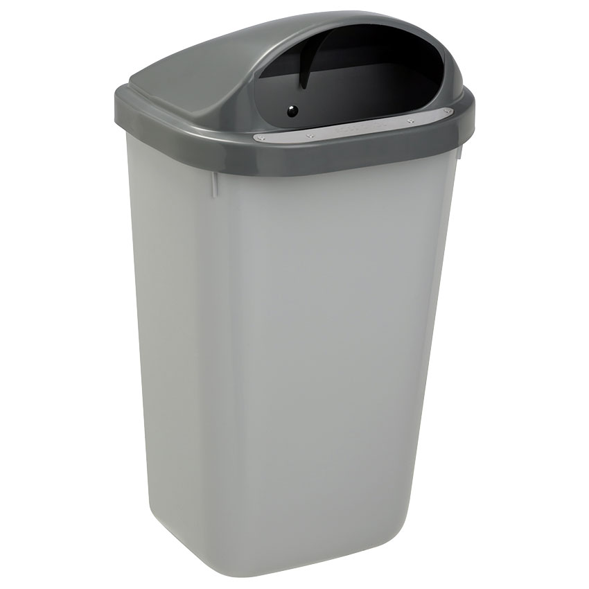 Corbeille polypropylène 50L - Tête grise - Corps gris