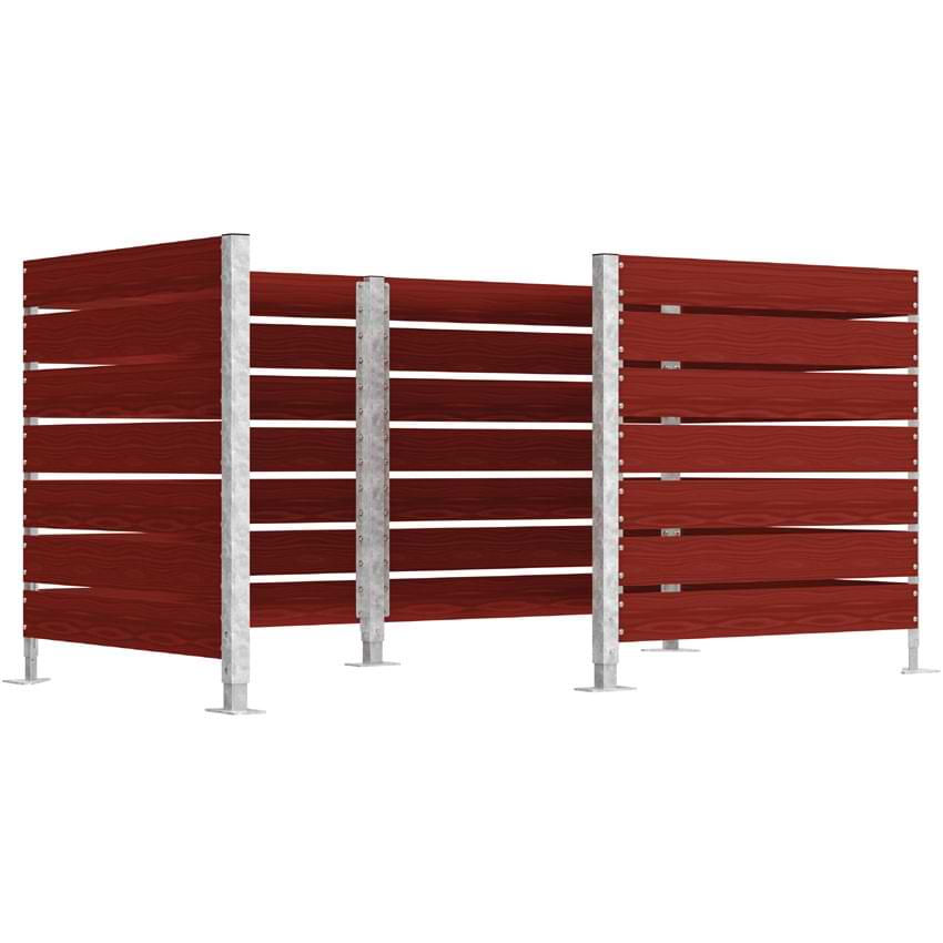 Exemple de réalisation de cache conteneurs avec habillage tôle