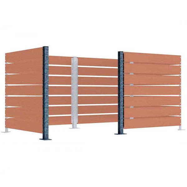 Poteau d'extrémité sur platine fixe - Galvanisé