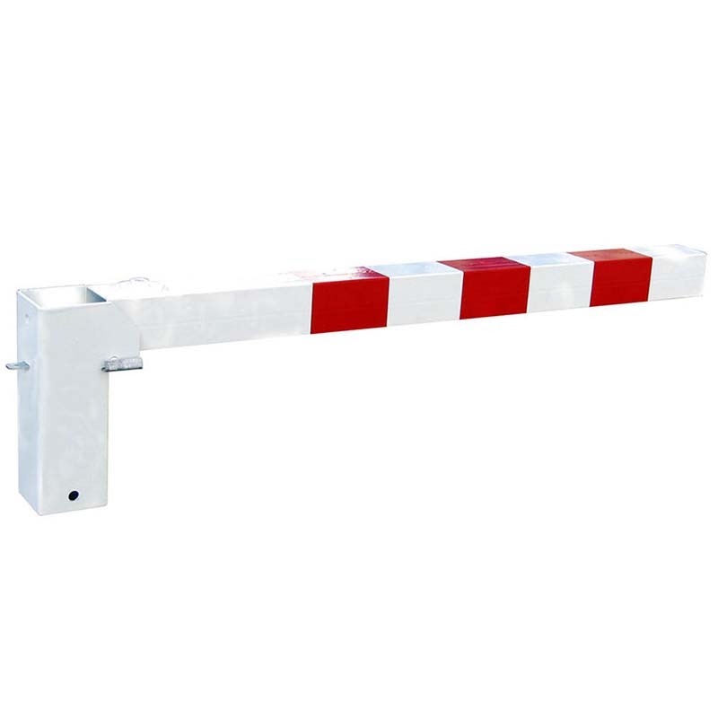 Potelet pompier blanc/rouge rabattable - 70 X 70 mm - H. 1000 mm