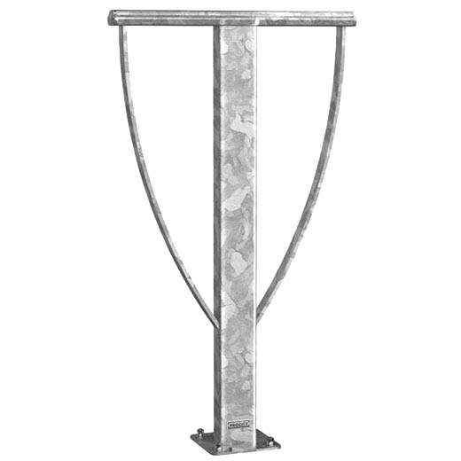 Appui cycle haute sécurité - Sur platine - Galvanisé