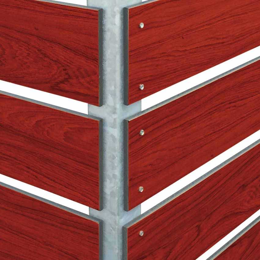 Bardage 7 lames pour cache-conteneurs - L. 1500 mm