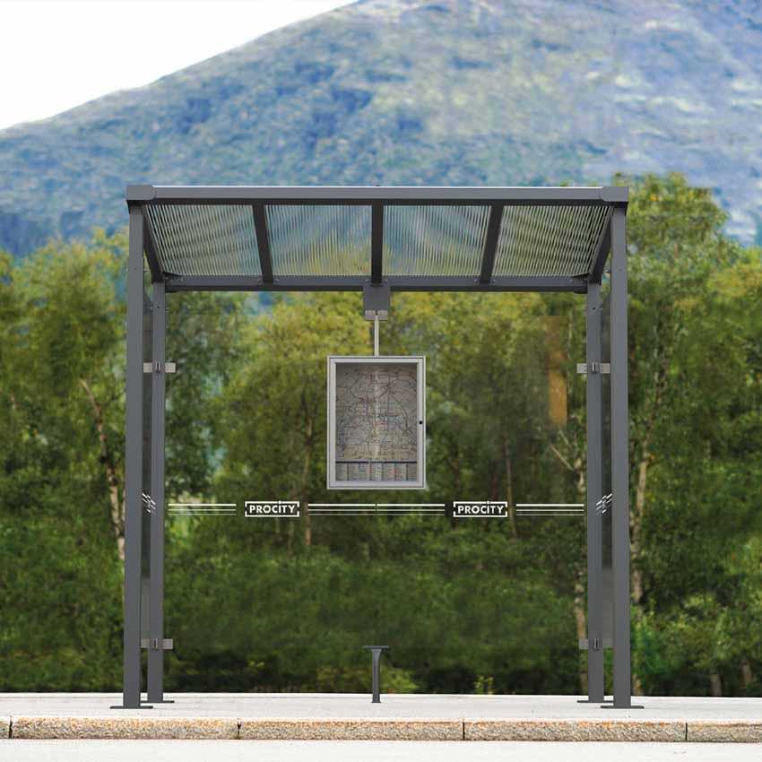 Abri voyageurs Milan - 1 bardage latéral