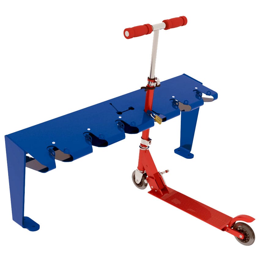 Support mural range trottinettes