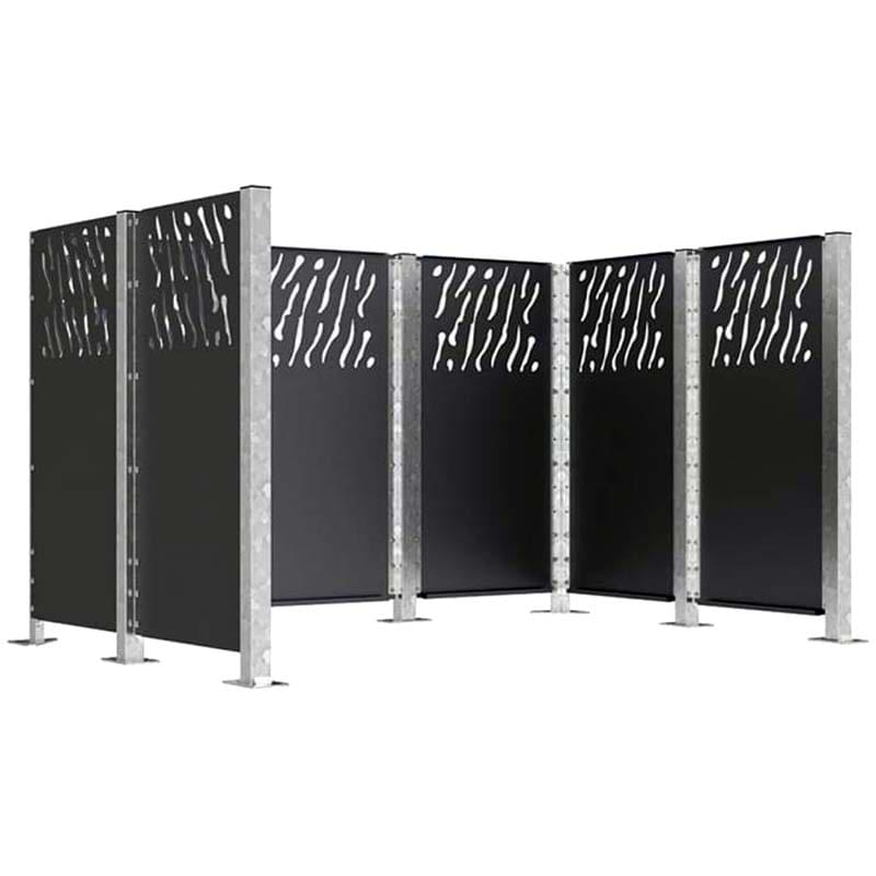 Exemple de réalisation de cache conteneurs avec habillage tôle