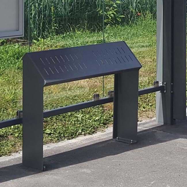 Banc assis-debout tout acier Kub