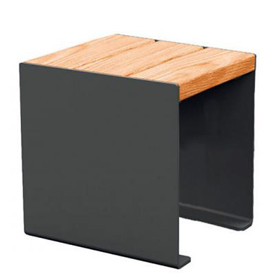 Banquette acier et bois Kub 1800 mm