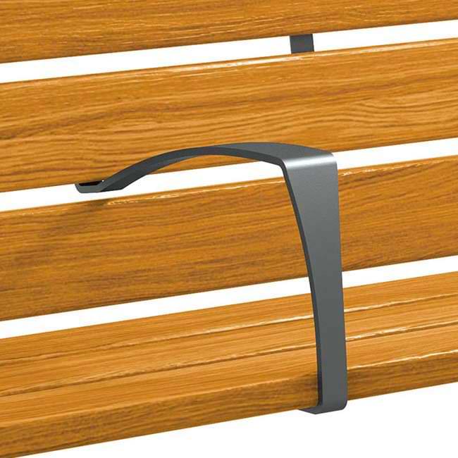 Option : accoudoir central pour banc spécial senior