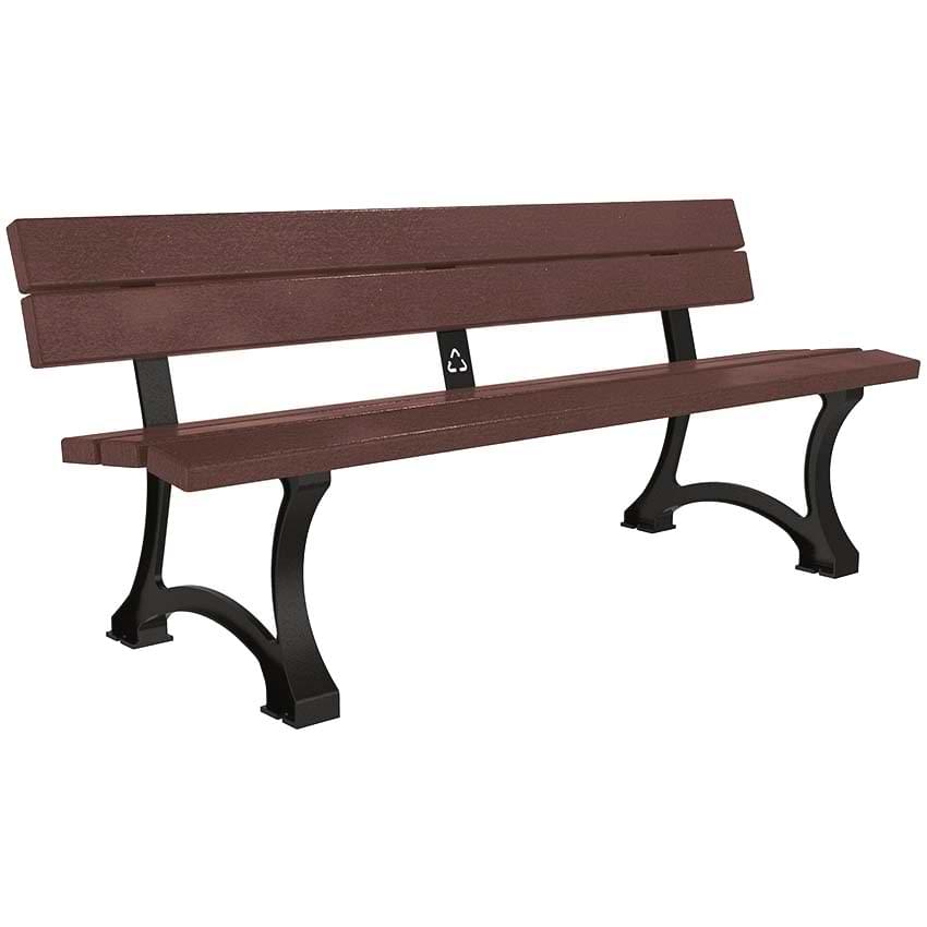 Banc public Mora L. 1800 mm - Lames plastique recyclé
