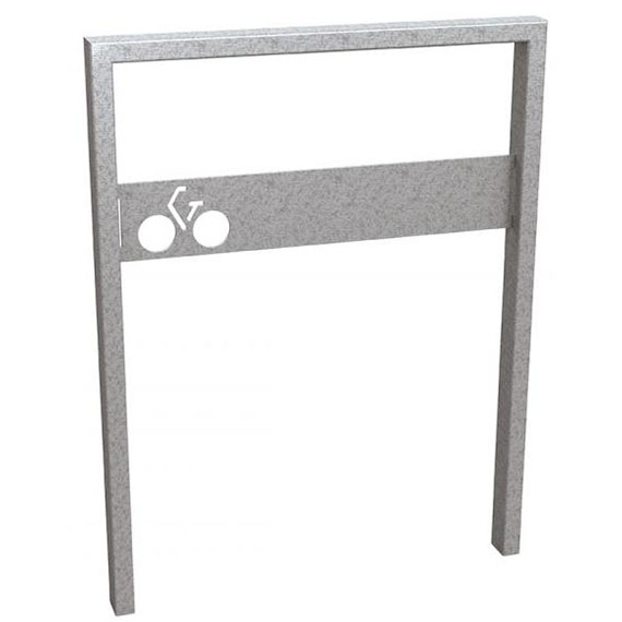 Appui vélos Milan avec signalétique vélo - Scellement direct - Galvanisé