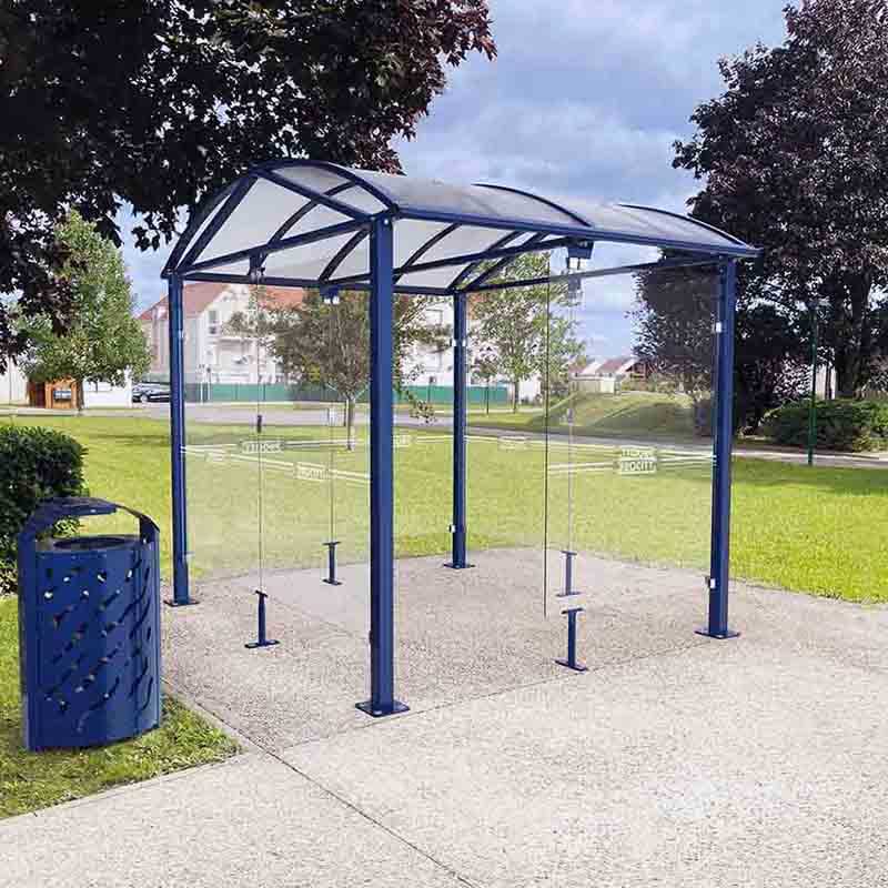 Abri fumeurs grande taille - L. 5000 mm