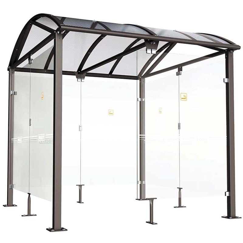 Abri fumeurs grande taille - L. 5000 mm