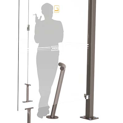 Option : Siège assis-debout pour abri fumeurs