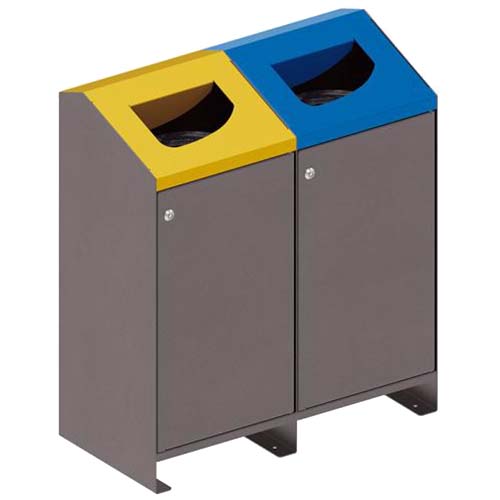 Corbeille tri-sélectif Berlin 100L - 2 Modules