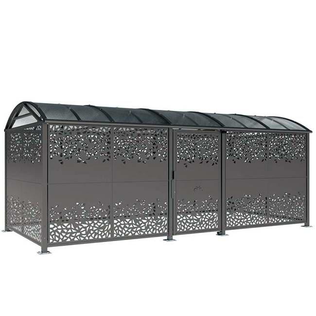 Abri vélo sécurisé XL - Version tôle décorative