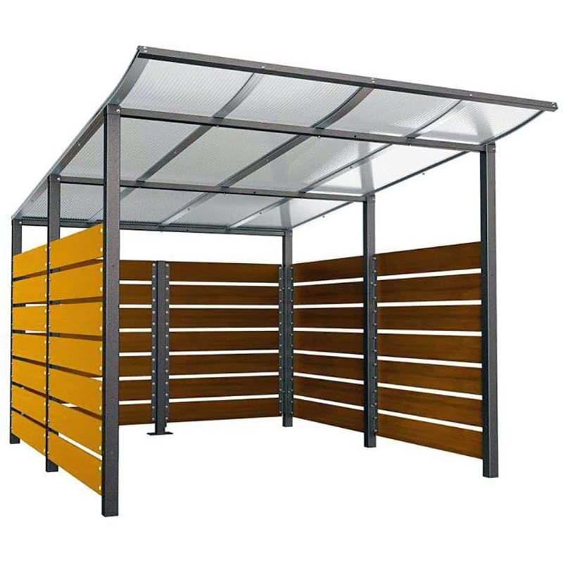 Abri cache-conteneur Modulo - P. 3400 X L. 2500 mm - Scellement direct