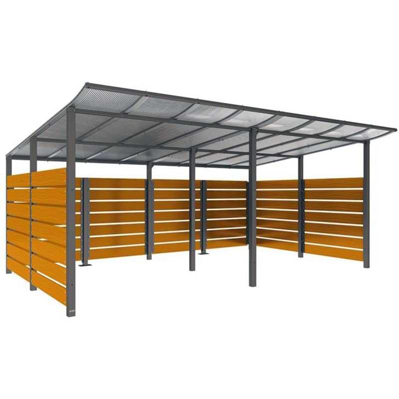 Abri cache-conteneur Modulo - P. 3400 X L. 5000 mm - Scellement direct