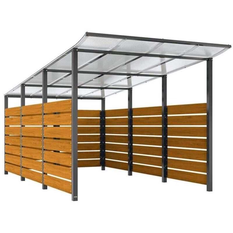 Abri cache-conteneur Modulo - P. 4800 X L. 2500 mm - Scellement direct