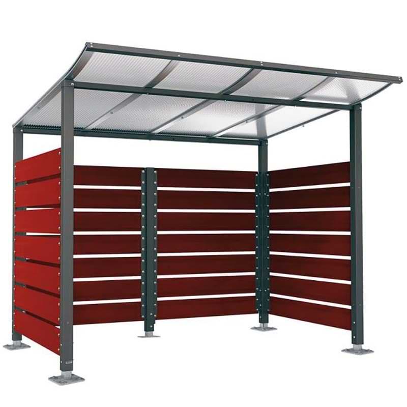 Abri cache-conteneur Modulo - P. 2000 X L. 2500 mm - Sur platines