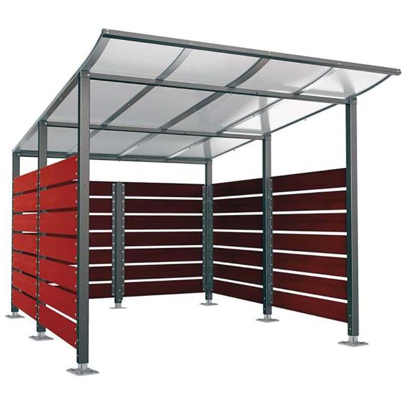 Abri cache-conteneur Modulo - P. 3400 X L. 2500 mm - Sur platines