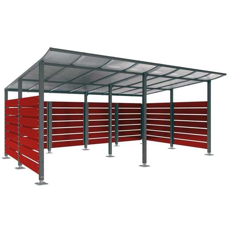 Abri cache-conteneur Modulo - P. 3400 X L. 5000 mm - Sur platines