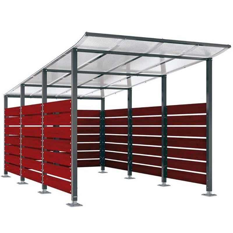 Abri cache-conteneur Modulo - P. 4800 X L. 2500 mm - Sur platines