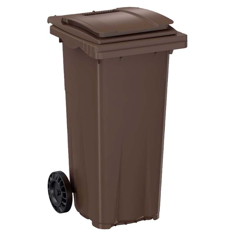 Conteneur spécial Bio-Déchets 2 roues 120L - Marron