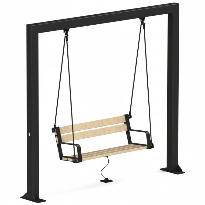 Balancelle 2 places acier & robinier - L. 2710 mm