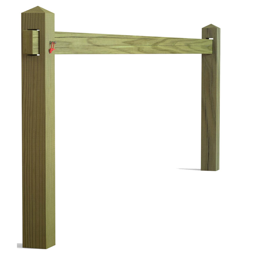 Barrière bois coulissante - L. 4,5 m