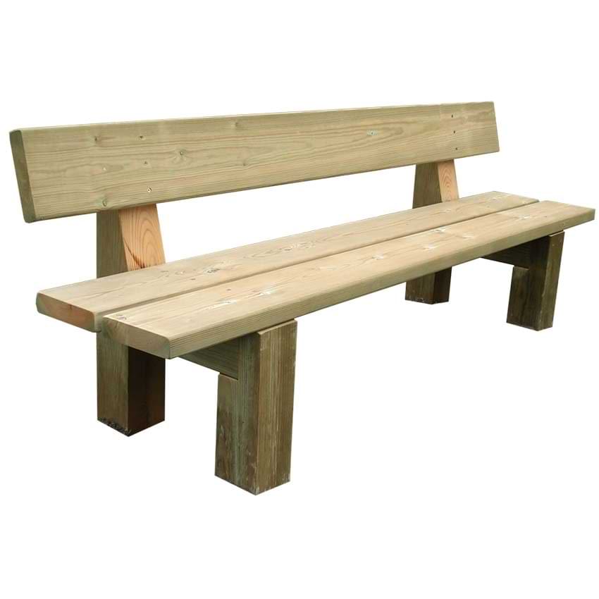 Banc extérieur bois Sologne - L. 2000 mm