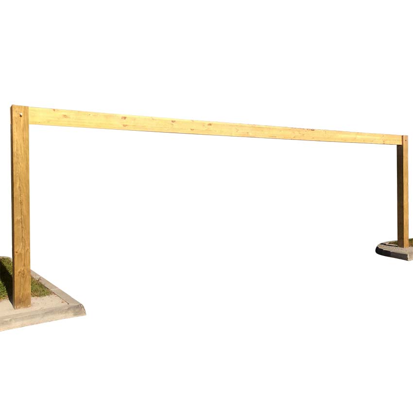 Portique limitation de hauteur fixe bois grande portée