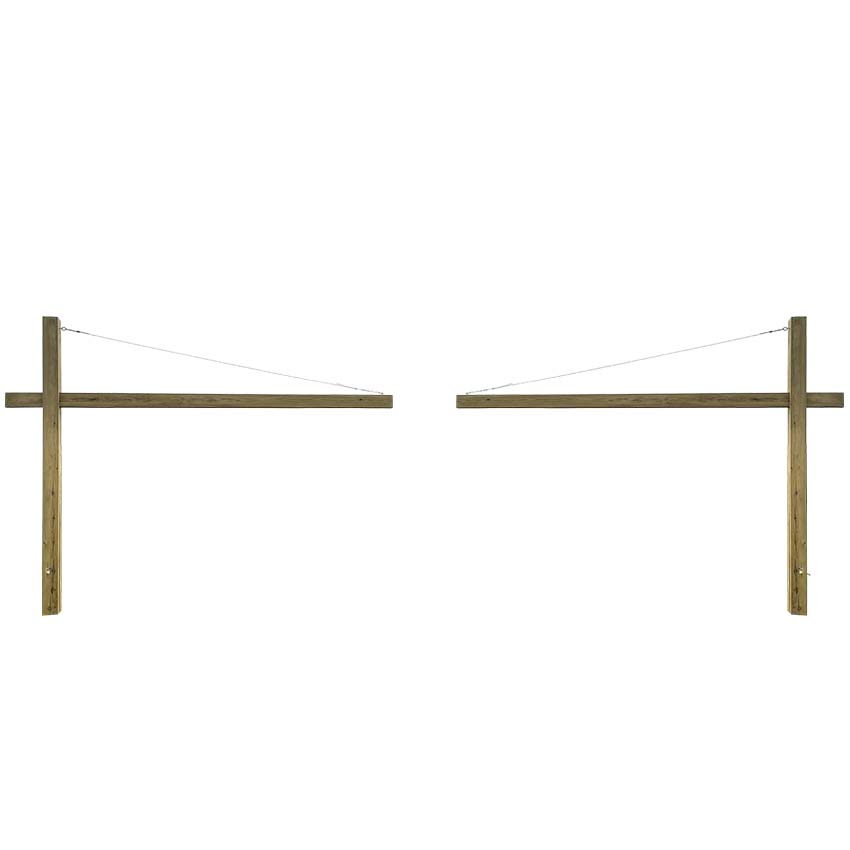 Portique limitation de hauteur bois pivotant