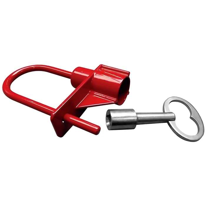 Option : Cadenas + Clé "Pompier" 14 mm (2 nécessaires)