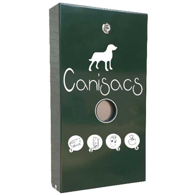 Distributeur de sachets Canisacs + 500 sacs - Vert RAL 6009