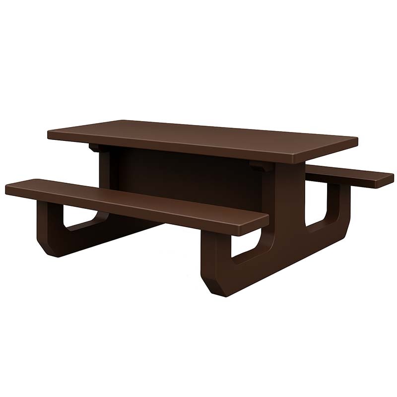 Table pique-nique béton couleur (Ex Marron RAL 8017)