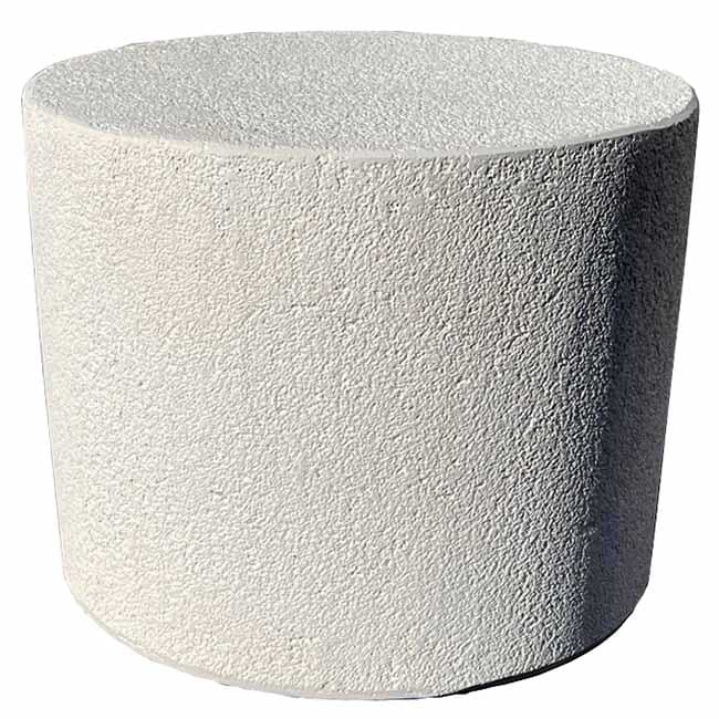 Borne béton cylindrique - D. 37 X H. 28 cm - Finition "crépi sable"
