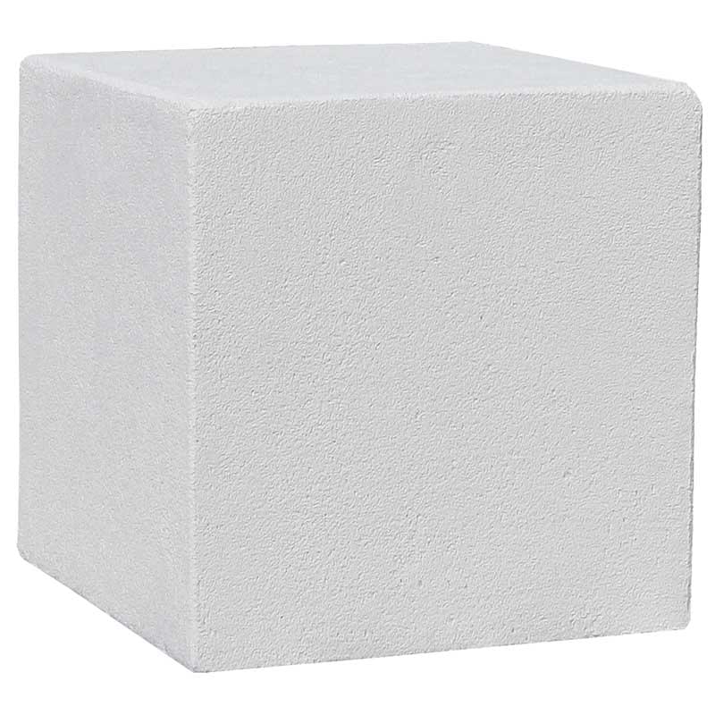 Borne béton carrée - 47 X 47 X H. 47 cm - Finition "crépi sable"