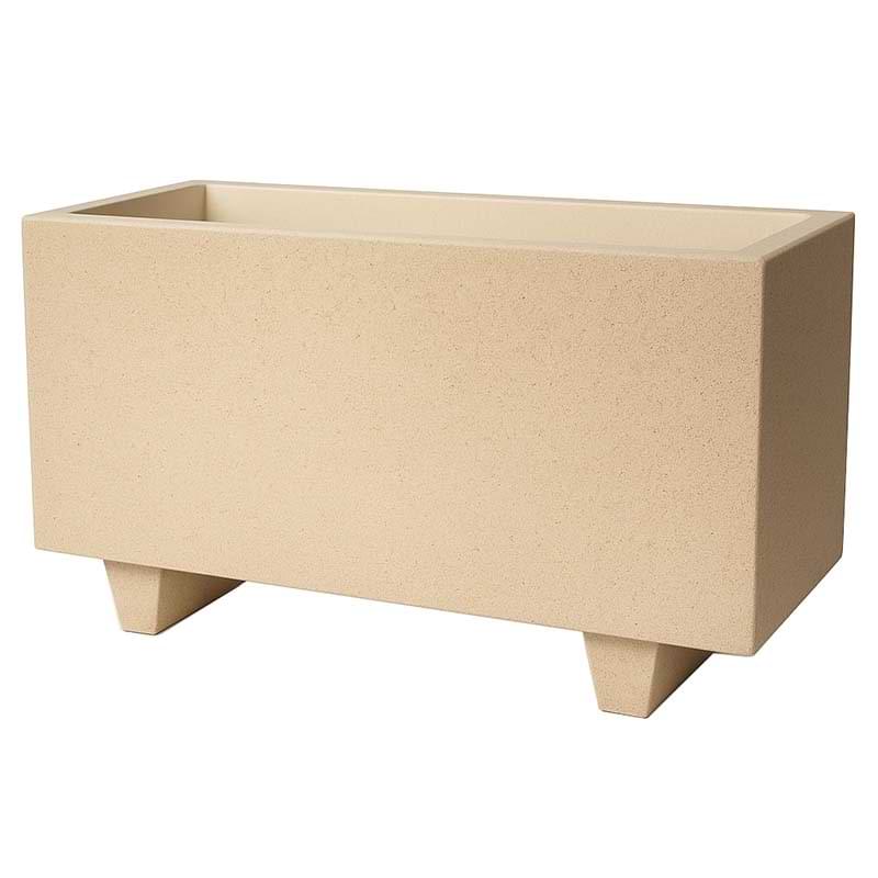 Jardinière béton rectangulaire Ispe - Avec pieds